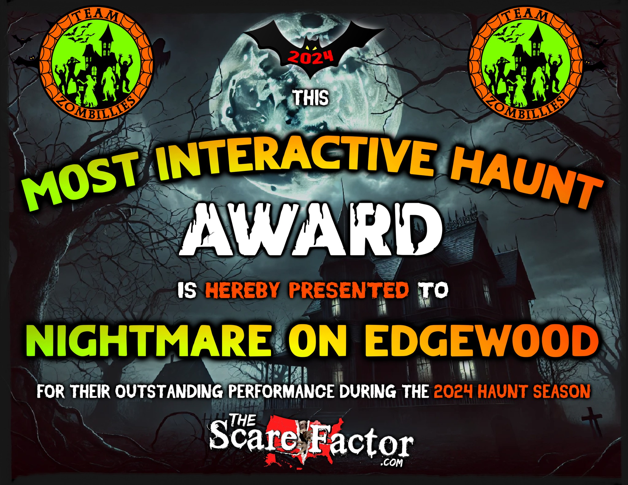 Most Interactive Haunted House - Nightmare on Edgewood