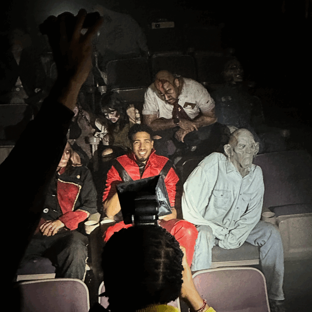 Tyrese Haliburton behind the scenes photo shoot at Nightmare on Edgewood