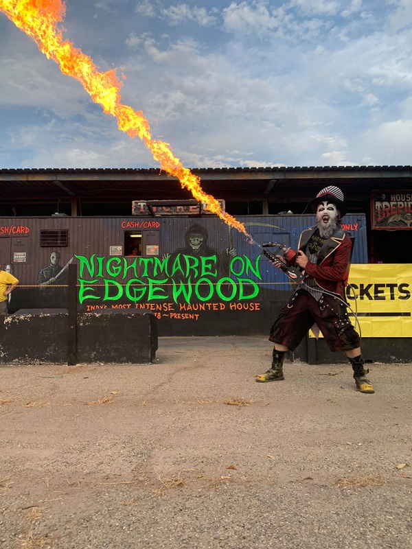 flame thrower at Nightmare on Edgewood