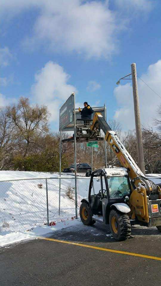 Nightmare on Edgewood signs at little league