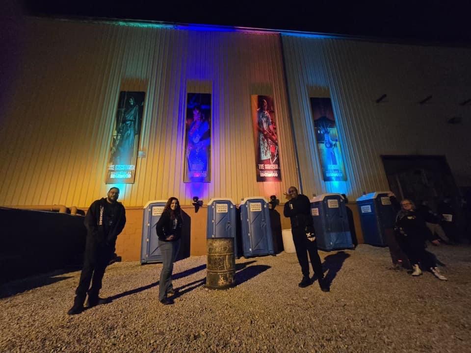 Nightmare on Edgewood - actors with their characters banners