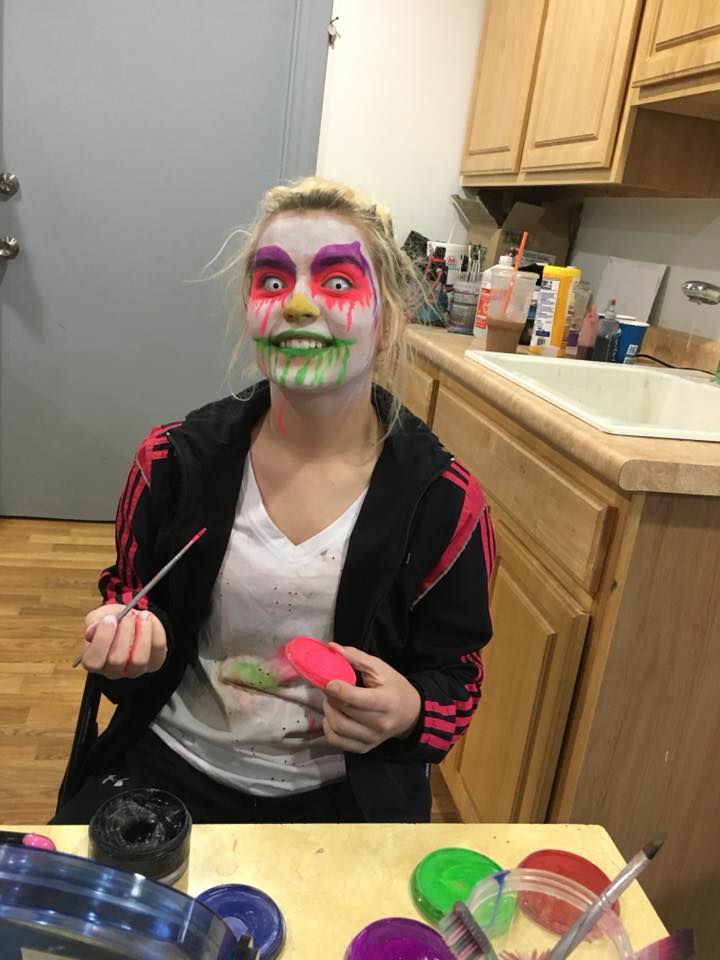 Nightmare on Edgewood Little League Makeup Room clown