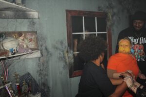 Dressing in costume for Halloween at Nightmare on Edgewood