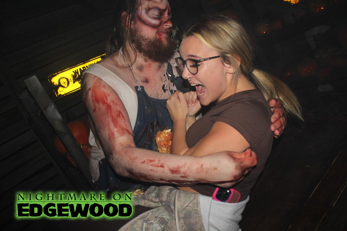 Nightmare on Edgewood - Jump Scare Customer Reaction Photo