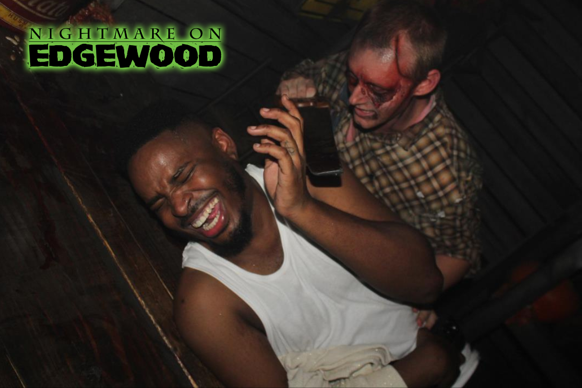 Nightmare on Edgewood - Jump Scare Customer Reaction Photo
