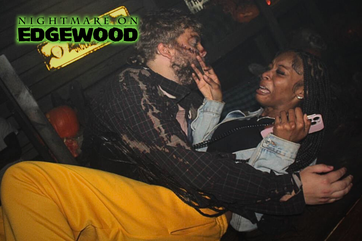 Nightmare on Edgewood - Jump Scare Customer Reaction Photo
