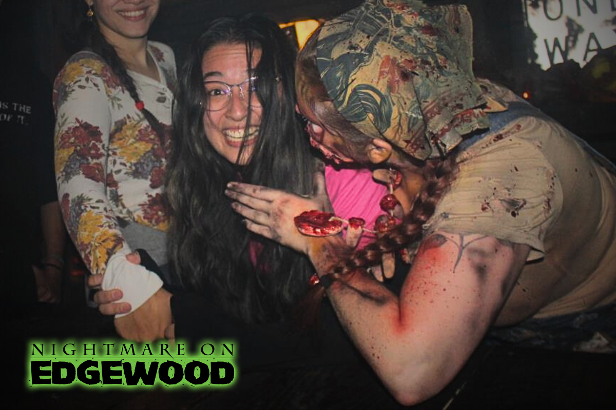 Nightmare on Edgewood - Jump Scare Customer Reaction Photo