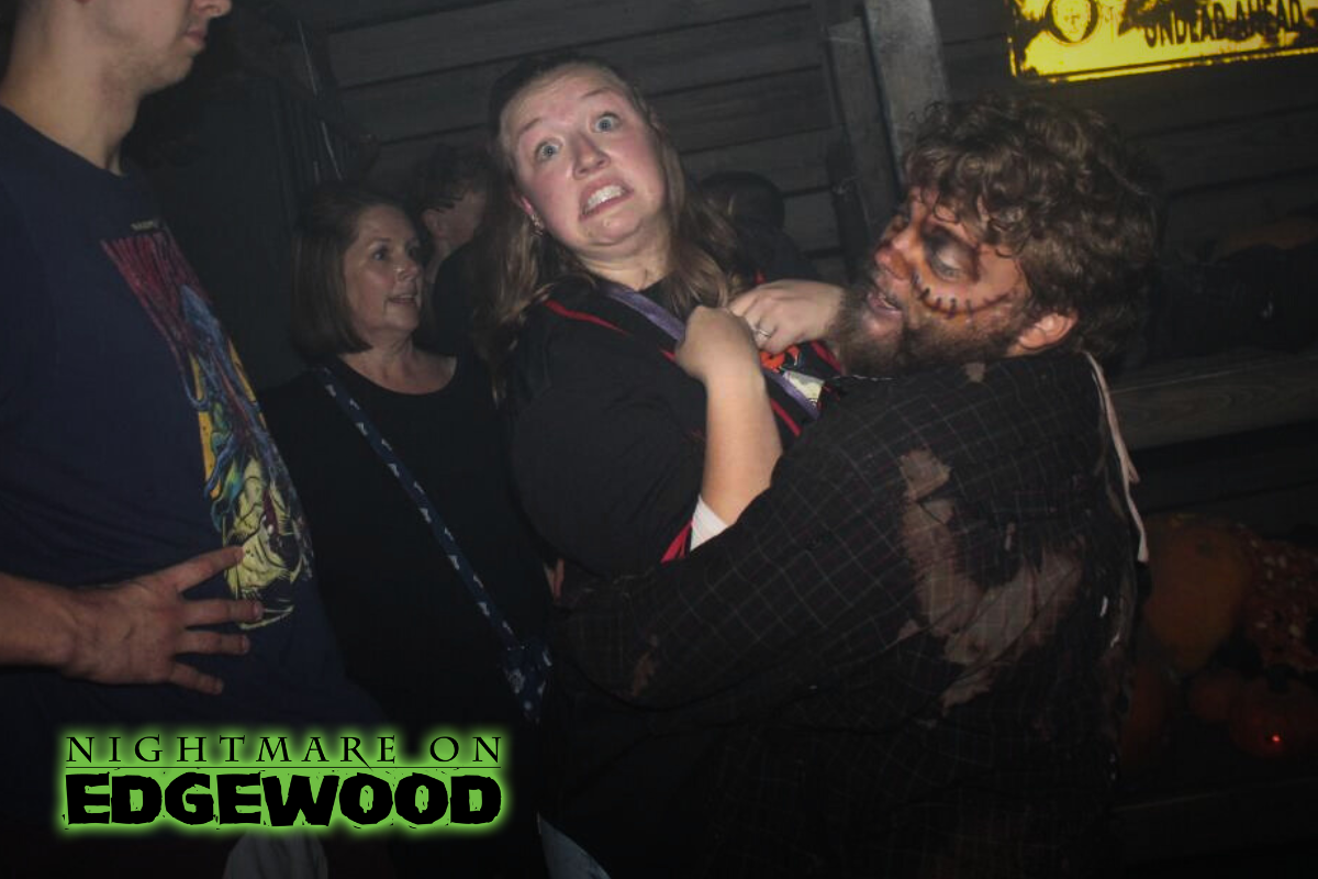 Nightmare on Edgewood - Jump Scare Customer Reaction Photo