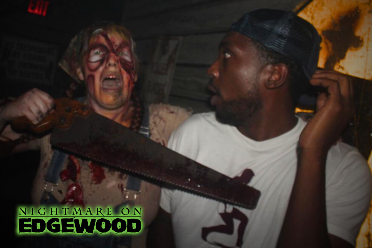 Nightmare on Edgewood - Jump Scare Customer Reaction Photo